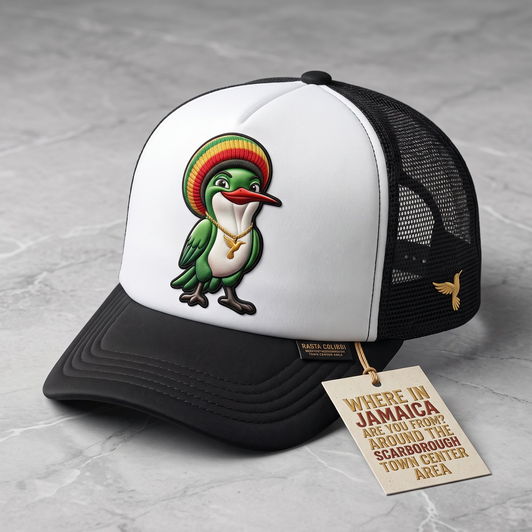 Dapper Doc Trucker Hat | Embroidered Patch Design