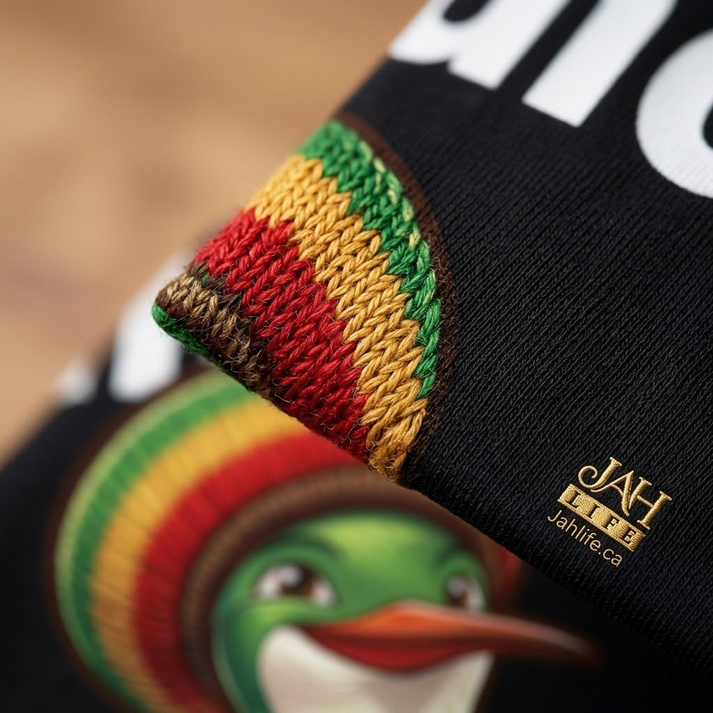 Honorary Jamaican T-Shirt | Puff-Stitch Embroidered Hummingbird - Image 9